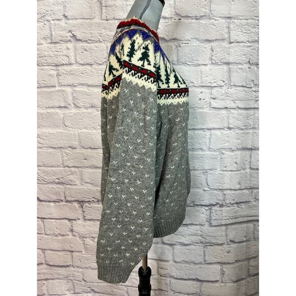 Vintage 1992 Eddie Bauer Wool Nordic Sweater - Picture 2 of 7